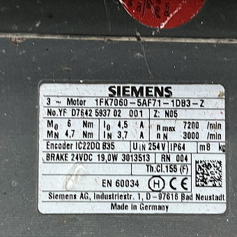 Сервопривод Siemens 1FK7060-5AF71-1DB3-Z